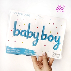 Set Baby Boy letras cursivas