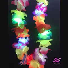 Collar de flores doble luminoso multicolor - AN Store
