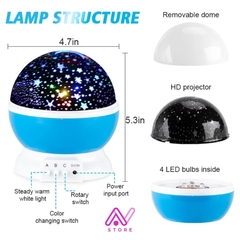 Proyector de galaxia giratorio