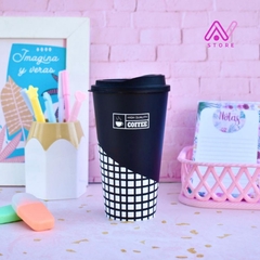 Set de Vaso con tapa y Libreta anillada: Cuadrille - comprar online