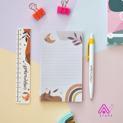 Set de Escritorio: anotador, regla y lapicera - comprar online
