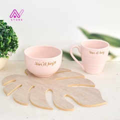 Hoja de madera Monstera grande