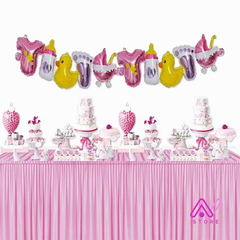 Globo tipo Guirnalda Baby Shower (rosa y celeste) en internet