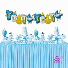 Globo tipo Guirnalda Baby Shower (rosa y celeste) - comprar online