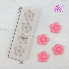 Molde de silicona Mini Florcitas x4