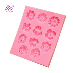 Imagen de Molde de silicona 11 Flores diferentes