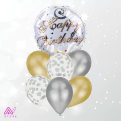 Bouquet HB Blanco y Dorado