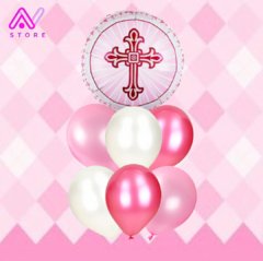 Bouquet Cruz celeste/rosa - comprar online