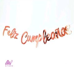 Banner Feliz Cumpleaños (colores metalizados)