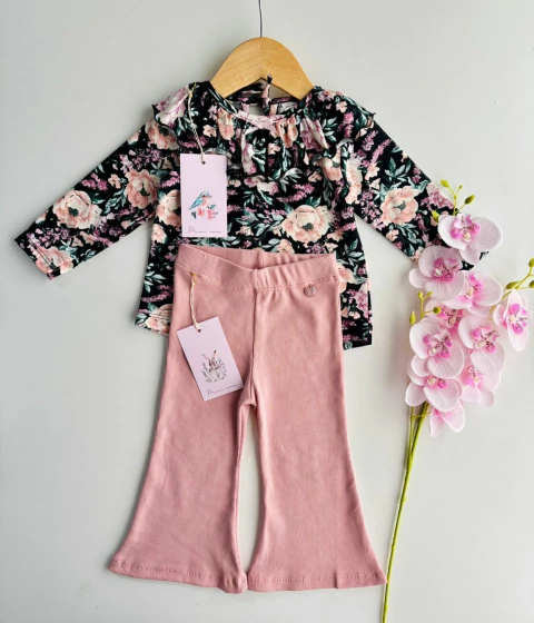 Blusita floral negra - comprar online