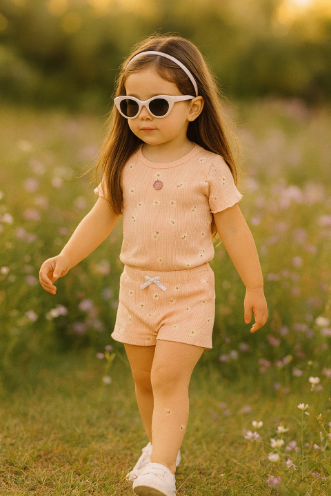 Conjunto florcitas rosa - comprar online