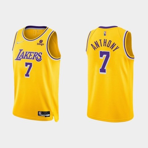 Regata NBA Nike 75ºaniversario DIAMONT EDITION Swingman - Lakers Amarela 21/22 - Anthony #7