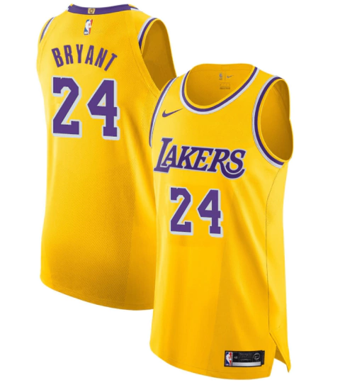 Jersey NBA - Nike - ICON EDITION AUTHENTIC - Los Angeles Lakers - Amarela - BRYANT #24