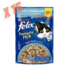 Caja Felix Fantastic Mix Pollo Cangrego 15x85grs (1.275 Kg) GATO ADULTO en internet