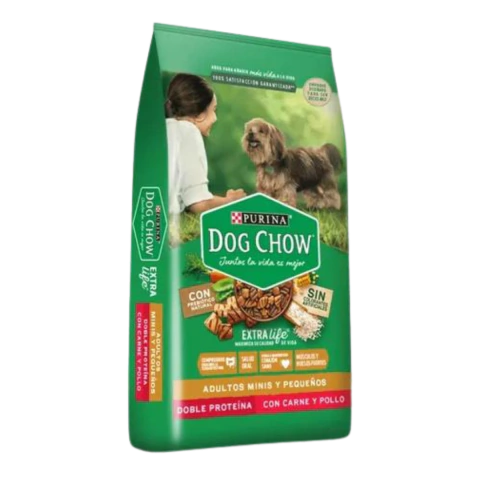 DOG CHOW DOBLE PROTEINA ADULTO MINI & PEQUEÑO 1.5 Kg - comprar online