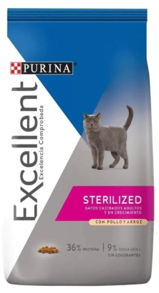 EXCELLENT CAT STERILIZED CHICKEN 7.5 Kg Gato Castrado