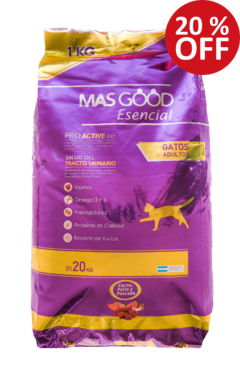 MasGood Esencial Gato Todas las Edades 19 Kg + 1 Kg Gratis - comprar online
