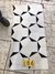 [Pronta Entrega] Tapete de Couro 60x120 Preto e Off White Hollywood