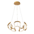 Lustre Pendente Moderno LED 45cm Dourado LP022 - comprar online