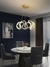 Lustre Pendente Moderno LED 45cm Dourado LP022