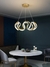 Lustre Pendente Moderno LED 45cm Dourado LP022 - Woods Gramado - Casa e Decoração