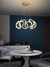 Lustre Pendente Moderno LED 45cm Dourado LP022 na internet