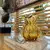 Vaso Trouxinha em Cristal Murano - 10x11cm âmbar dourado - Woods Gramado - Casa e Decoração