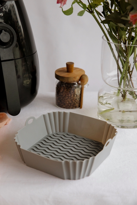 Molde de Air Fryer cuadrado Gris