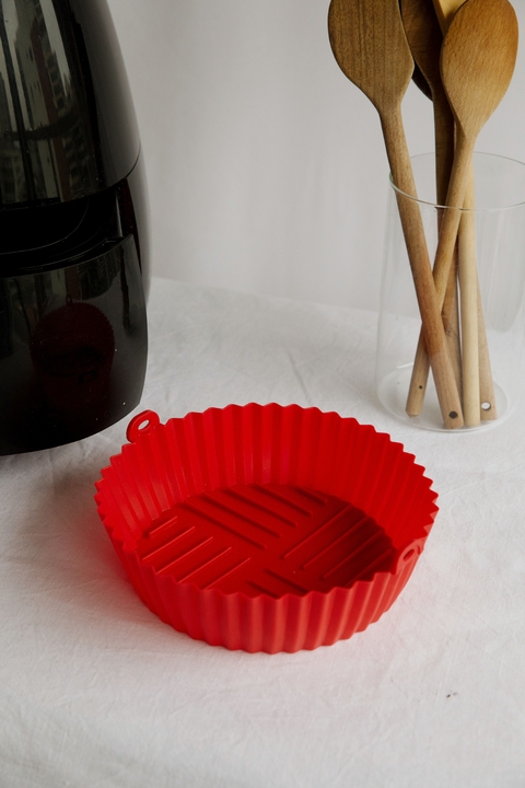 Molde Air Fryer circular Rojo