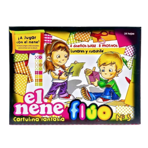 BLOCK DE HOJAS EL NENE N5 FLUO