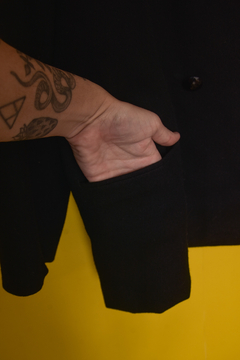 (G) Casaco vintage preto