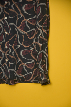 (M) Camisa vtg de seda