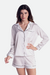 PIJAMA OFF WHITE - SHORT E CAMISA LONGA