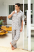 PIJAMA MASCULINO XADREZ CINZA - L’Vie Brasil 
