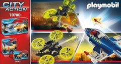 PLAYMOBIL CITY ACTION - AVION POLICIA DRON DE PERSECUCION 70780 - Juguetería Aladino