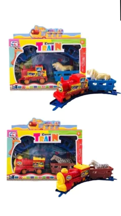 TREN CON VIAS Y ANIMALES A PILA