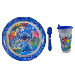 SET PLATO VASO Y CUCHARA STITCH - comprar online