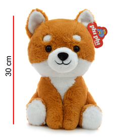 PERRO DE PELUCHE SENTADO 30 CM - Juguetería Aladino