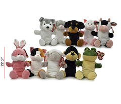 TITERE DE PELUCHE ANIMALES 22 CM