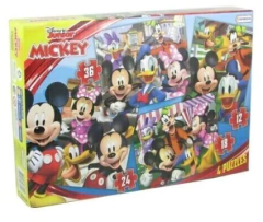 PUZZLE MICKEY MOUSE x4 DE 12, 18, 24 y 36 PIEZAS - comprar online