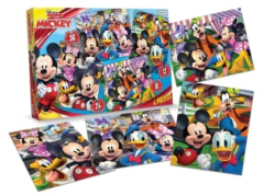 PUZZLE MICKEY MOUSE x4 DE 12, 18, 24 y 36 PIEZAS