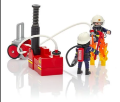 PLAYMOBIL BOMBEROS CON BOMBA DE AGUA 9468