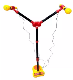 MICROFONO DOBLE CON BASE Y SONIDO - comprar online