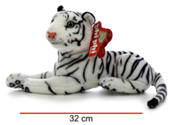 TIGRE BLANCO ECHADO 32 CM - comprar online