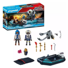 PLAYMOBIL POLICIA MOCHILA PROPULSORA