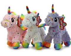 UNICORNIO PARADO CON ESTRELLAS BRILLANTES 33 CM