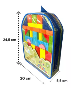 MOCHILA CON 36 PIEZAS DE MADERA - comprar online