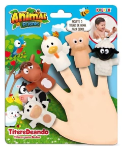 TITERES DE DEDO DE GOMA ANIMALES - comprar online