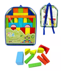 MOCHILA CON 36 PIEZAS DE MADERA - comprar online