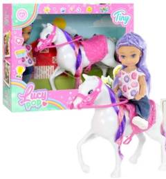MUÑECA LUCY POP CON CABALLO 11 CM en internet